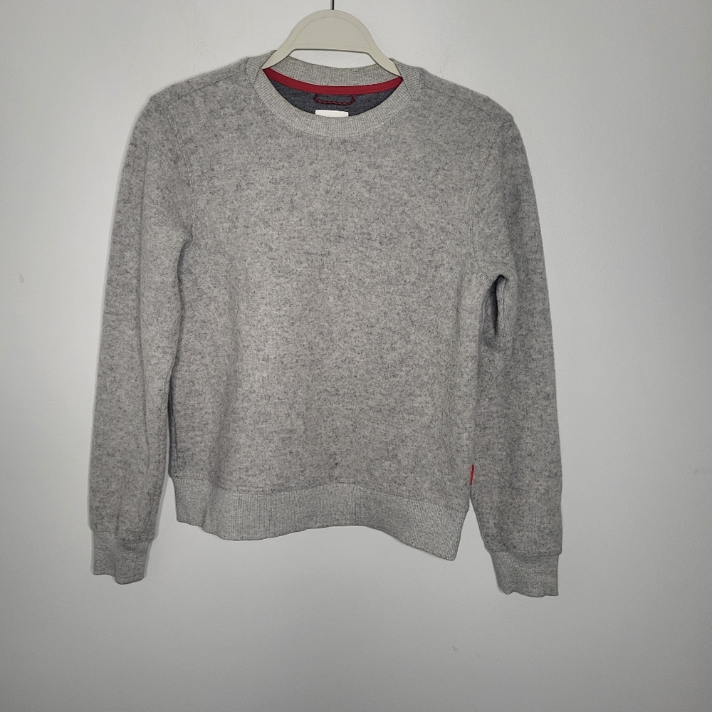 Topo Designs Gray Crewneck Women's Wool Sweater Size XS